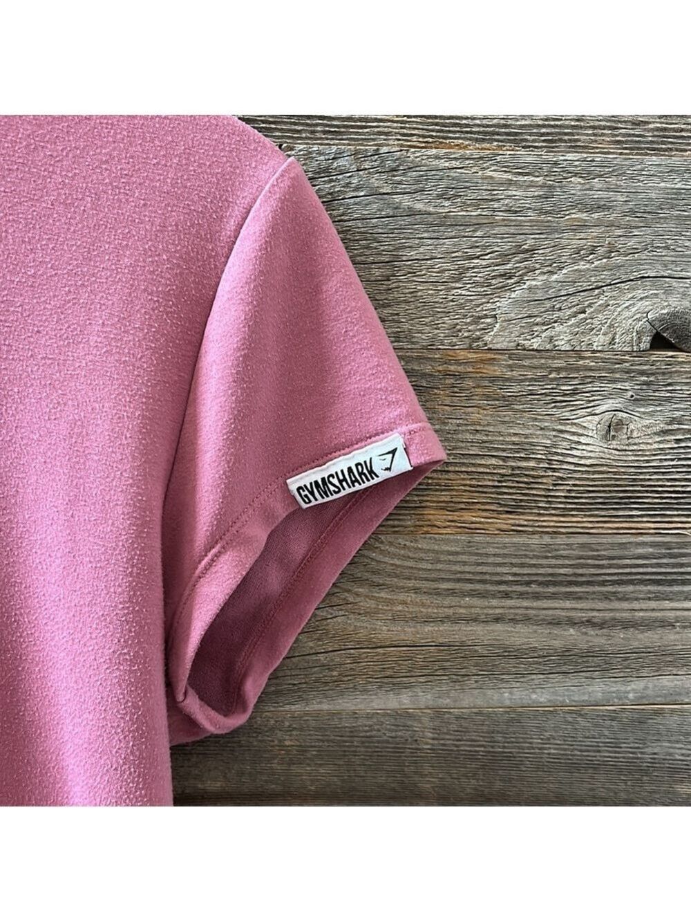 Gymshark V-Neck Short Sleeve Raw Hem Cinch Back Crop Fitness Top Size Small - Picture 2 of 8